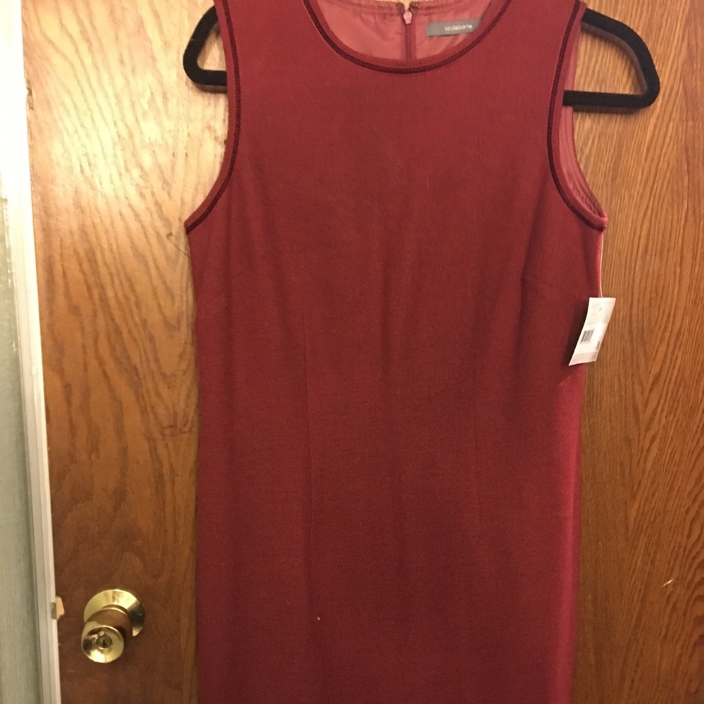 Maroon mid length Liz Claiborne dress